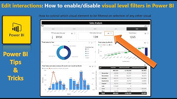 Power BI Tips & Tricks: How to control visual level filter in Power BI - Edit Interactions