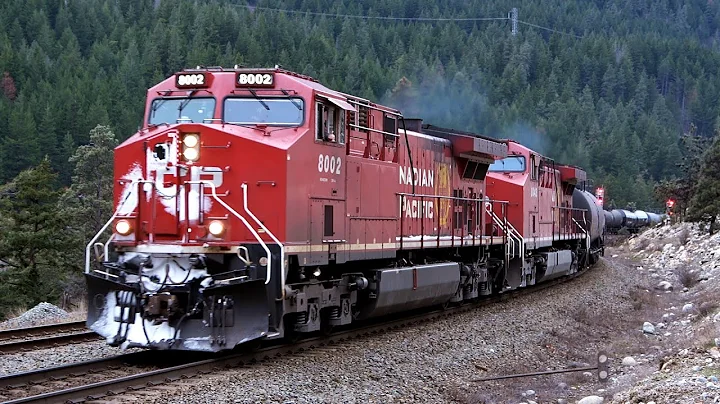Winter Trains 2022, Canadian Pacific Trains In The Fraser Canyon of British Columbia