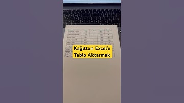 Kağıttan Excel’e Tablo Aktarmak #excel #exceldersleri #excelformülleri #exceltips