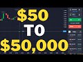 From $50 To $50k Binary options Strategy - Live Withdrawal (EP1)