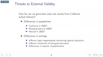 9.2   Threats to External Validity