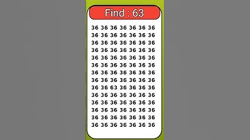 find the odd number 👉 63 #viralshorts #quizshort