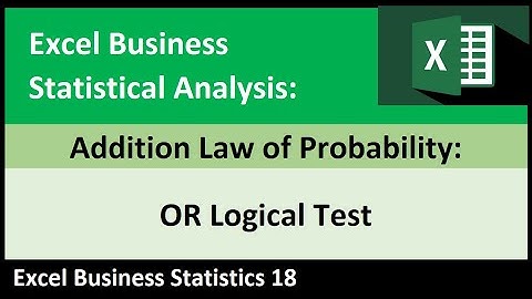 Excel Statistical Analysis 18: Addition Law of Probability, OR Logical Test: Formulas & PivotTables