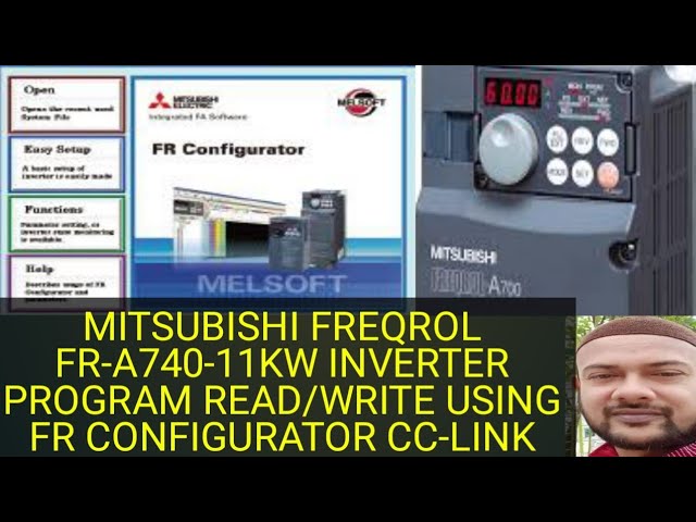 MITSUBISHI FREQROL FR-A740-11KW INVERTER PROGRAM READ/WRITE USING FR  CONFIGURATOR CC-LINK