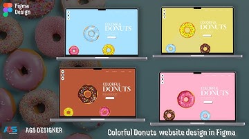 Figma Donut Website Design | Aesthetic & Colorful Animation Landing Page UI/UX