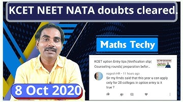 KCET NEET NATA related doubts from comment section cleared|KCET documents |Verification slip|2020