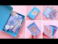 DIY Journal Stationary Set with Gift Box | 7 Easy & Cute School Supplies idea #stationary