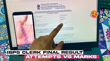 MY IBPS CLERK FINAL SCORECARD 🥵🥺 ATTEMPTS AND MARKS I GOT ✅