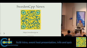 SwedenCpp 0x36: Intro, event host presentation, info - and a (slightly embarrassing) quiz question