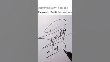 Parth name signature style #signature #shorts #art