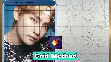 HOW TO USE GRID METHOD in Drawing Portraits Outline / BTS V Kim Taehyung