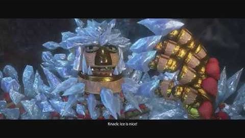 Knack 2 - Chapter 3-3 The Frozen Mine: "Ice Is Nice!" Ice Knack Cutscene & Breath, Slash Tutorials