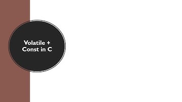 Combining volatile with constant keyword together in C.