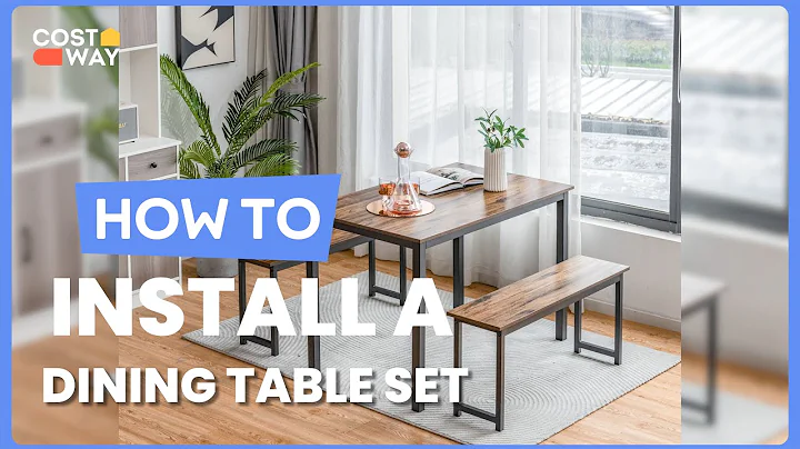 How to Install the 3 Pieces Dining Table Set | KC53963 #costway #howto