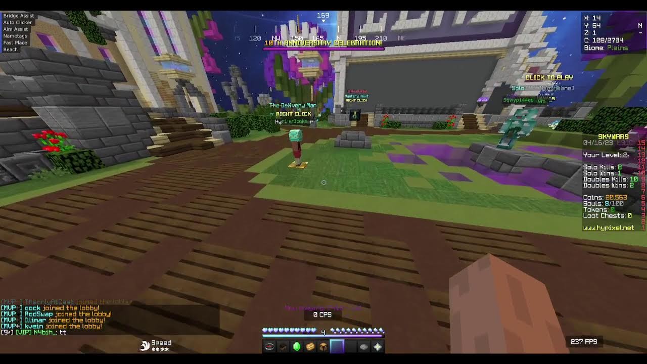 Legit Cheating on hypixel untill ban - YouTube