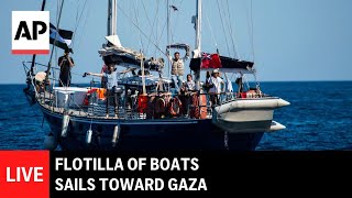 LIVE: Flotilla of boats sails toward Gaza