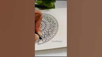 Draw a half mandal with me✨️😮 #shorts #art #mandala #trending #viralvideo #shortsfeed #drawwithme