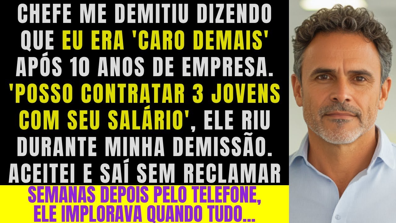 “Podemos contratar três desenvolvedores júnior com o seu salário?”, sorriu ele durante a minha reunião de demissão. “Nada pessoal, apenas redução de custos.” Eu tinha 55 anos, dez anos de trabalho...