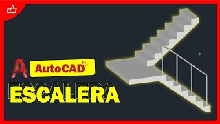 Como hacer modelado de una escalera en 3d en AutoCAD | Muy fácil paso a paso | AutoCAD básico 2020