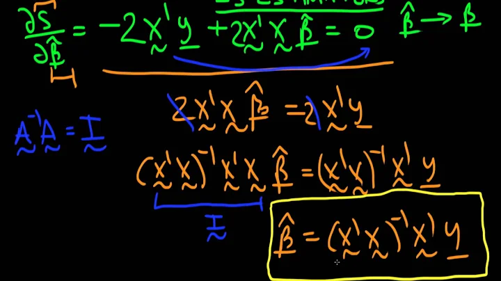 Ordinary Least Squares Estimators - derivation in matrix form - part 3