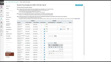 Canvas - Submitting Final Grades