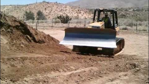 Cutting a hill with a D5