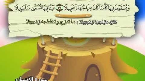 الشيخ محمد صديق المنشاوي المصحف المعلم مع ترديد الاطفال سورة الانسان 076