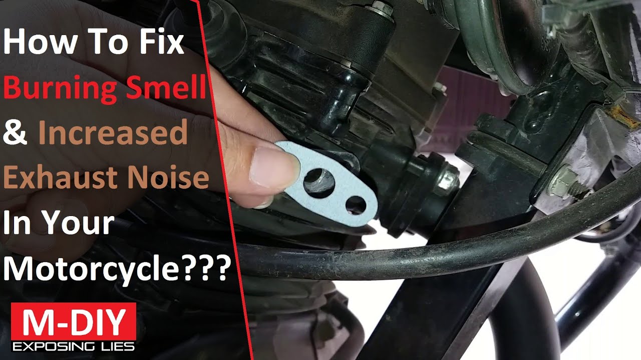 How To Fix Burning Smell & Increased Exhaust Noise In Your Motorcycle??? YouTube