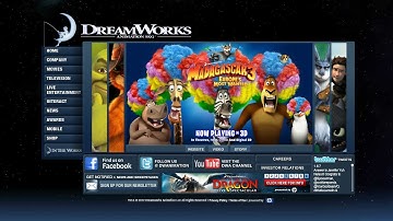 Dreamworks Animation Flash Website in 2012