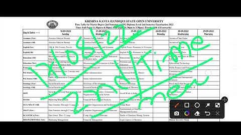 KKHSOU bachelor degree 2nd sem & master degree 2nd sem exam timetable published today