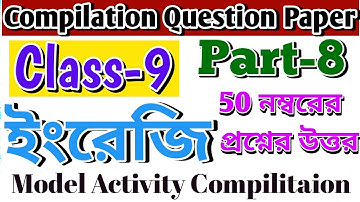 Activity Task Class-9 English Part-8 //Class IX English 50 Marks Combined Question Paper Full Solved