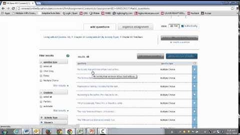 CONNECT QUICK TIPS: How to Create an Assignment Using Test Bank Questions