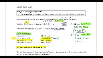 Standard costing   Part 5   Direct labour variances including example 3 2