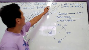 HOW TO FIND COMPASS ERROR BY TRANSIT BEARING