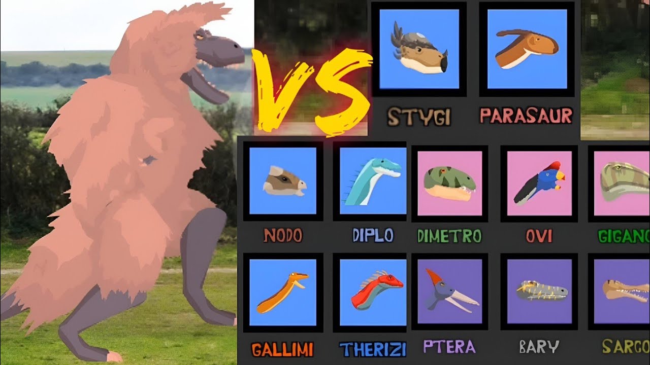 T-Rex Fights More dinosaurs: T-Rex vs todos los dinosaur - gameplay wolktho...