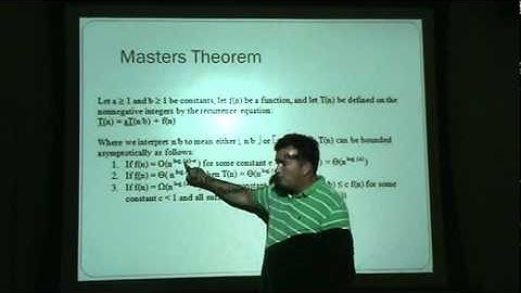 Recurrence Equations - Masters Theorem