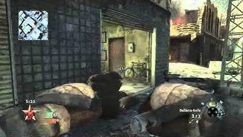 Black ops - Ballistic Knife Across Map Headshot + Hitmarker!