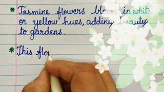 Jasmine Flower Essay in 5 Lines | Jasmine Flower Botanical Insights | Few Lines Essay on Jasmine