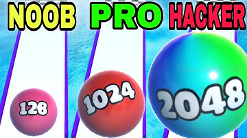 Ball Merge 2048 - NOOB vs PRO vs HACKER