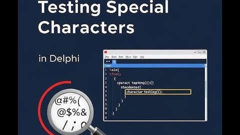 Delphi - Test for special character