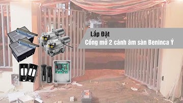 Cổng mở 2 cánh tự động lắp đặt động cơ âm sàn Beninca Ý