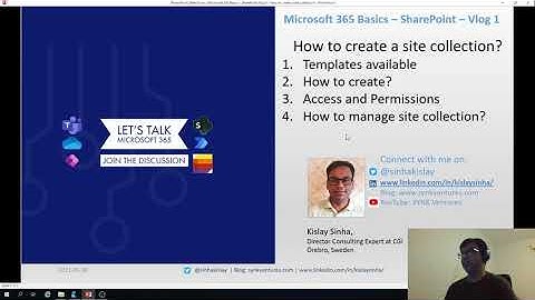 What is SharePoint Site Collection ? - Microsoft 365 Basics – SharePoint – Vlog 1