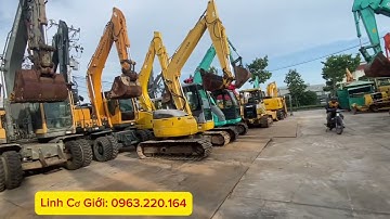 Tổng hợp các dòng xe cuốc ( máy xúc) 03 nhập Nhật như Kobelco, Hitachi, Komatsu… đang có sẵn tại bãi