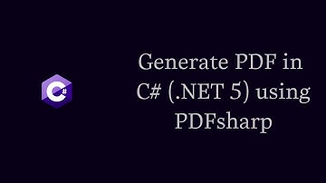 How to Generate PDF in C# (.NET) using PDFsharp