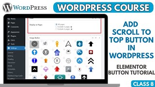 How to add SCROLL TO TOP BUTTON in WordPress Website : Elementor Button Scroll to Section Tutorial