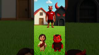 choose Jesus who gives love or devil with wealth ⁉️ #cartoon #animation #3danimation #funny #shorts