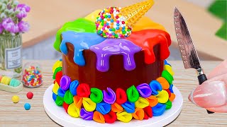 Special Rainbow Chocolate Cake Sprinkles 🌈 Rainbow Mini Cake Recipes 🌈 Petite Baker Cake Decorating