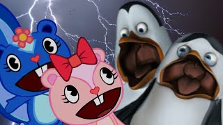 Pingwiny Z Madagaskaru Oglądają Happy Tree Friends