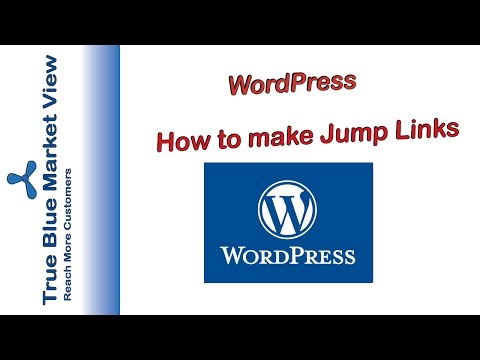 How to Setup Jump Links - WordPress