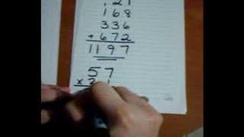 Demonstration of Russian Peasant Method of Multiplication